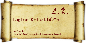 Lagler Krisztián névjegykártya